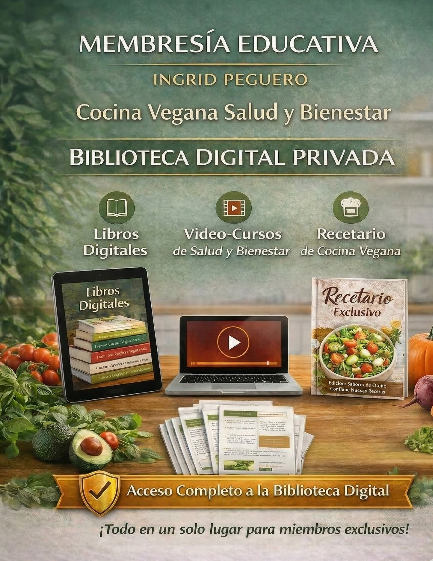 Membresía – Biblioteca Educativa de Cocina Vegana, Salud y Bienestar