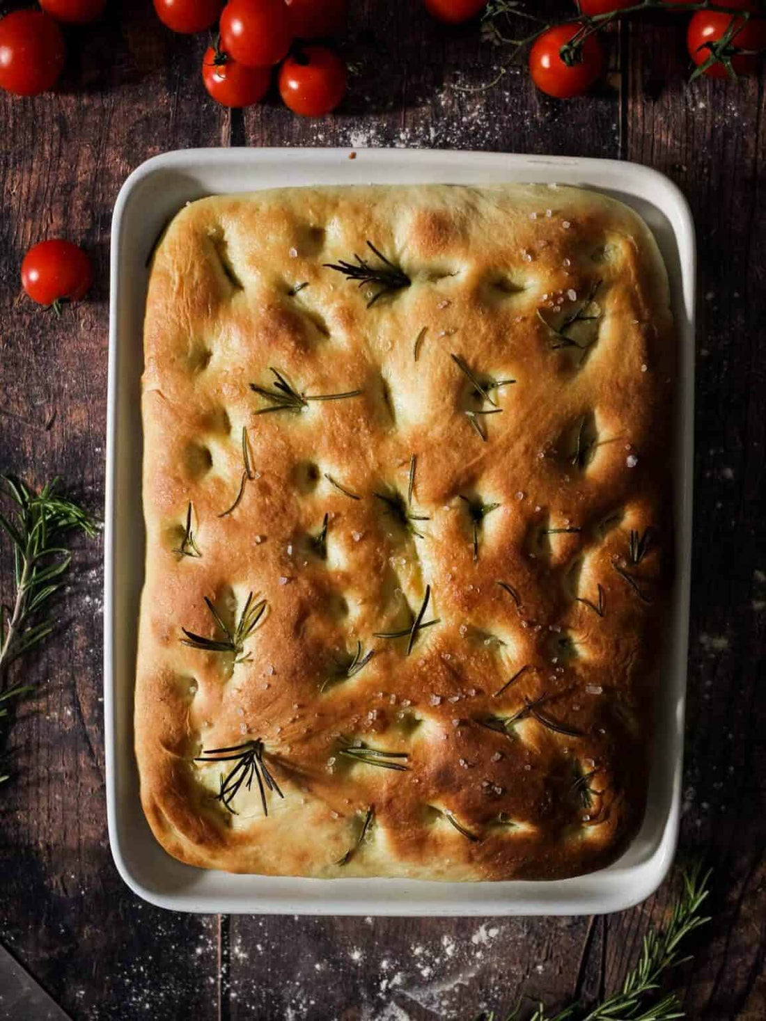 Focaccia de Romero de Romero y Tomates