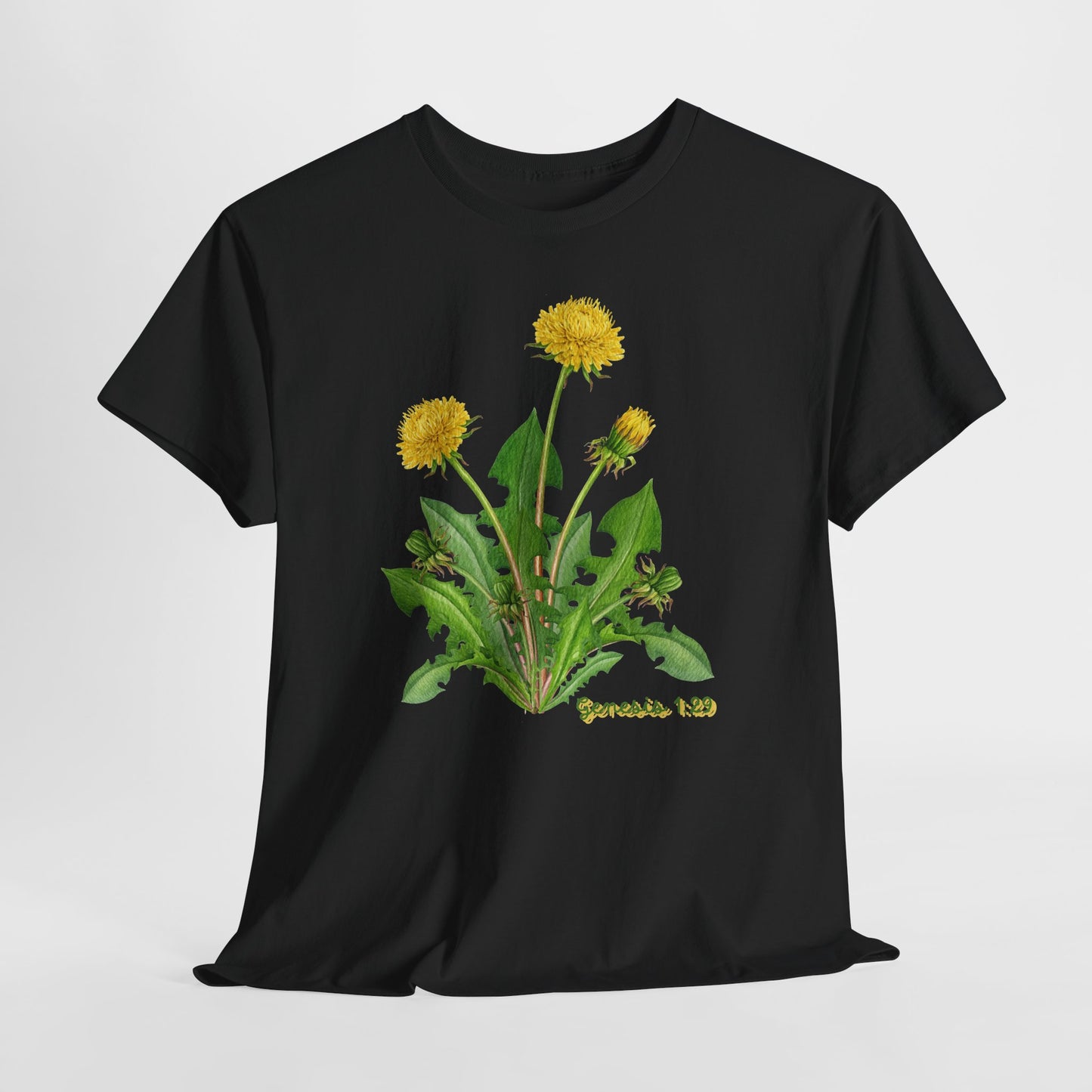 Dandelion Botanical Tee — Genesis 1:29 Floral Graphic T-Shirt