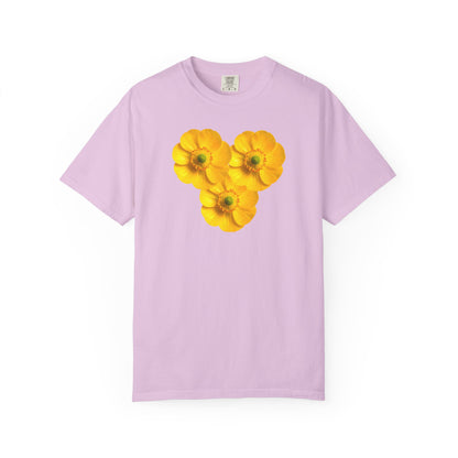 Yellow Floral Heart T-Shirt