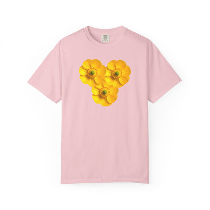 Yellow Floral Heart T-Shirt