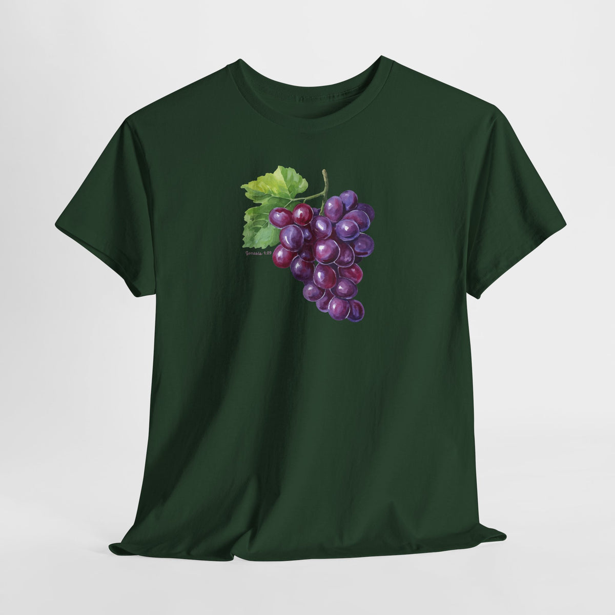 Grape Watercolor Tee — Green T-Shirt Genesis 1:29