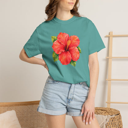 Hibiscus Bloom T-Shirt — Tropical Floral Tee