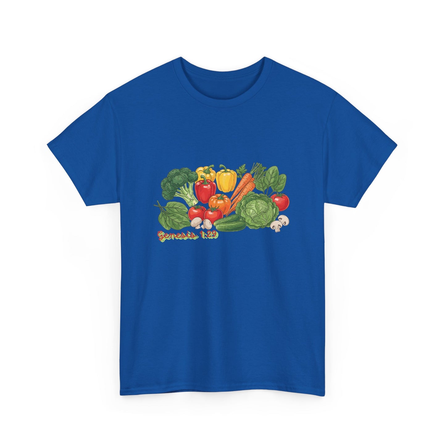 Vegetable Garden Tee — Fresh Veggies Illustration with "Genesis 1:29"