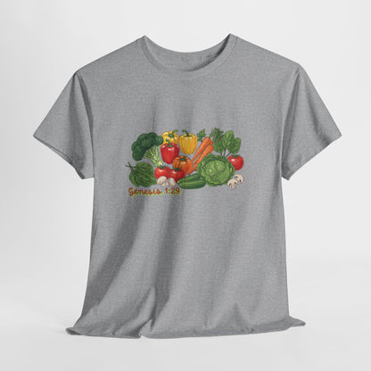 Vegetable Garden Tee — Fresh Veggies Illustration with "Genesis 1:29"