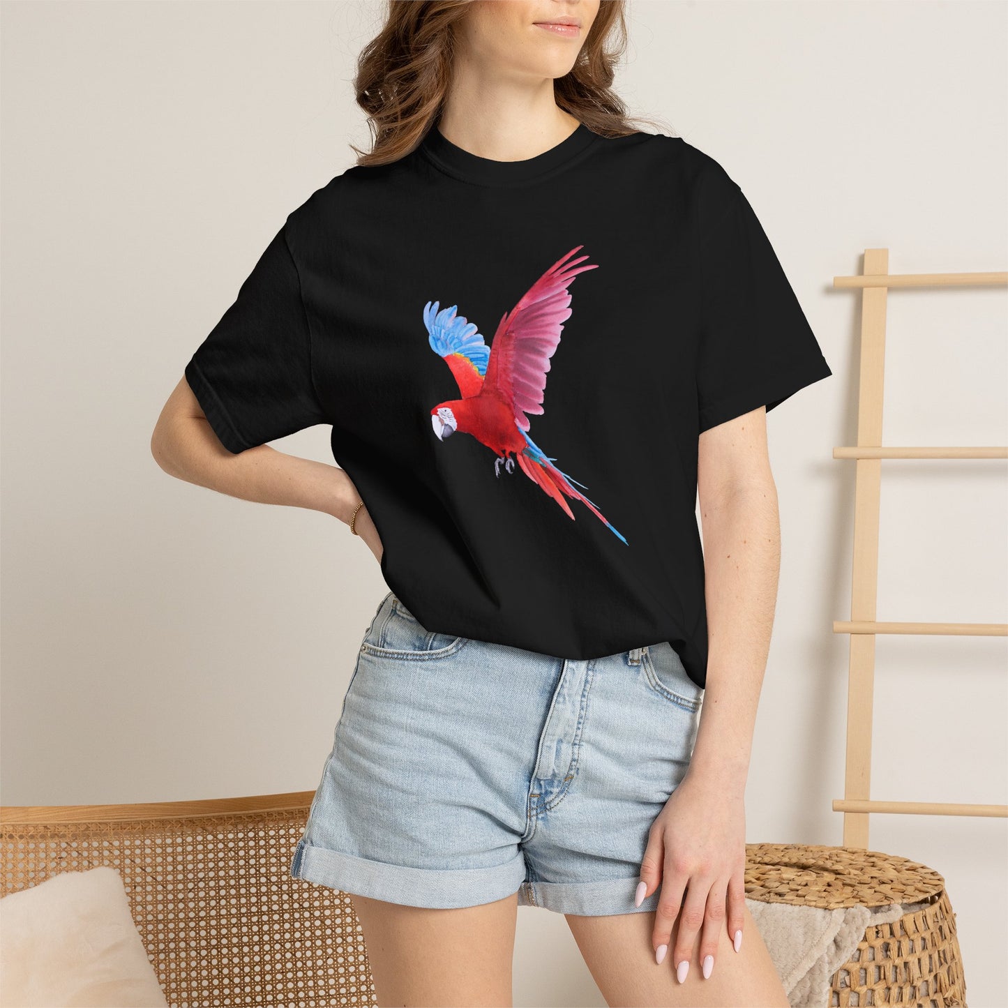 Parrot Flight T-Shirt — Colorful Macaw Graphic Tee