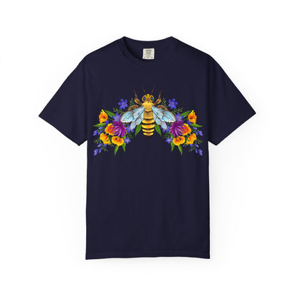Bee & Wildflower T-Shirt — Floral Honeybee Graphic Tee