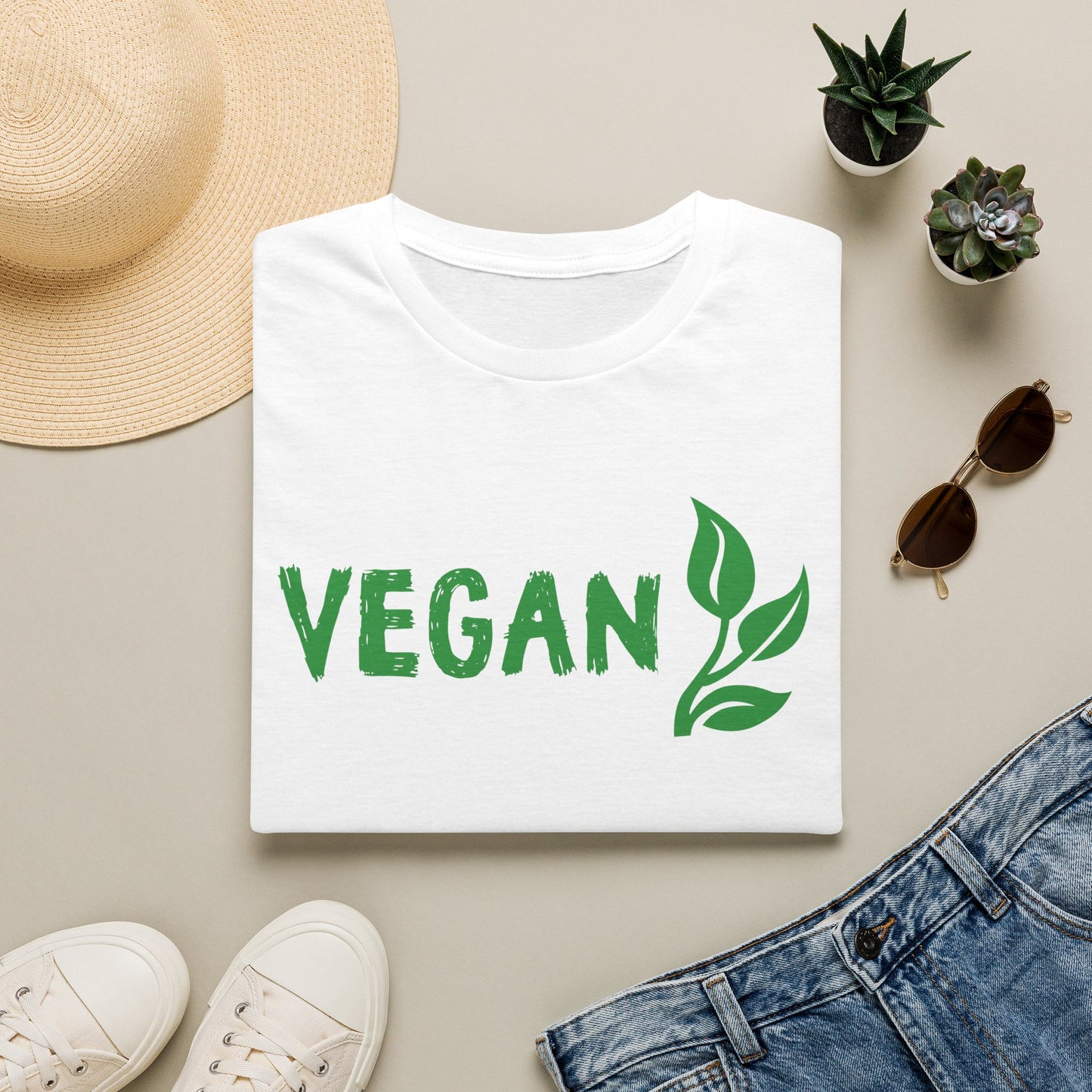 Vegan Leaf T-Shirt — Eco-Friendly Plant-Based Pride Tee