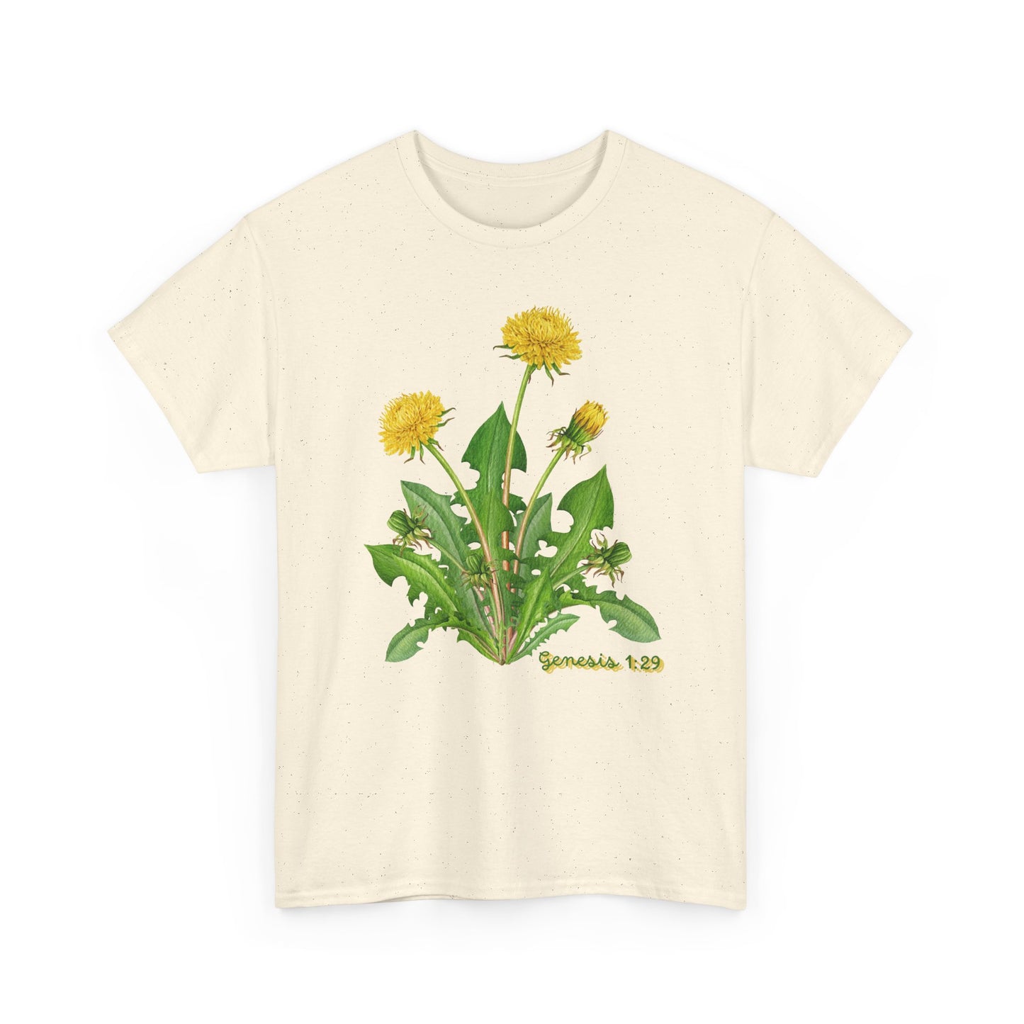 Dandelion Botanical Tee — Genesis 1:29 Floral Graphic T-Shirt