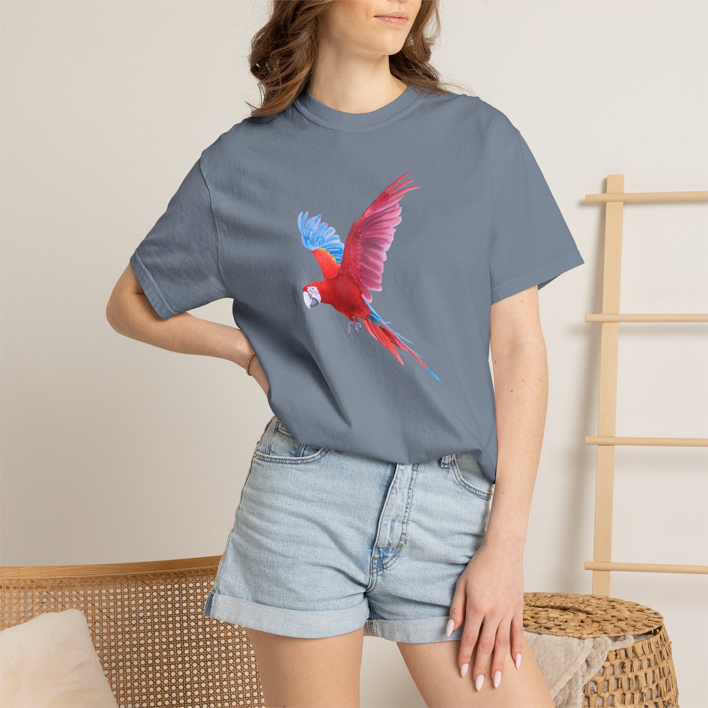 Parrot Flight T-Shirt — Colorful Macaw Graphic Tee