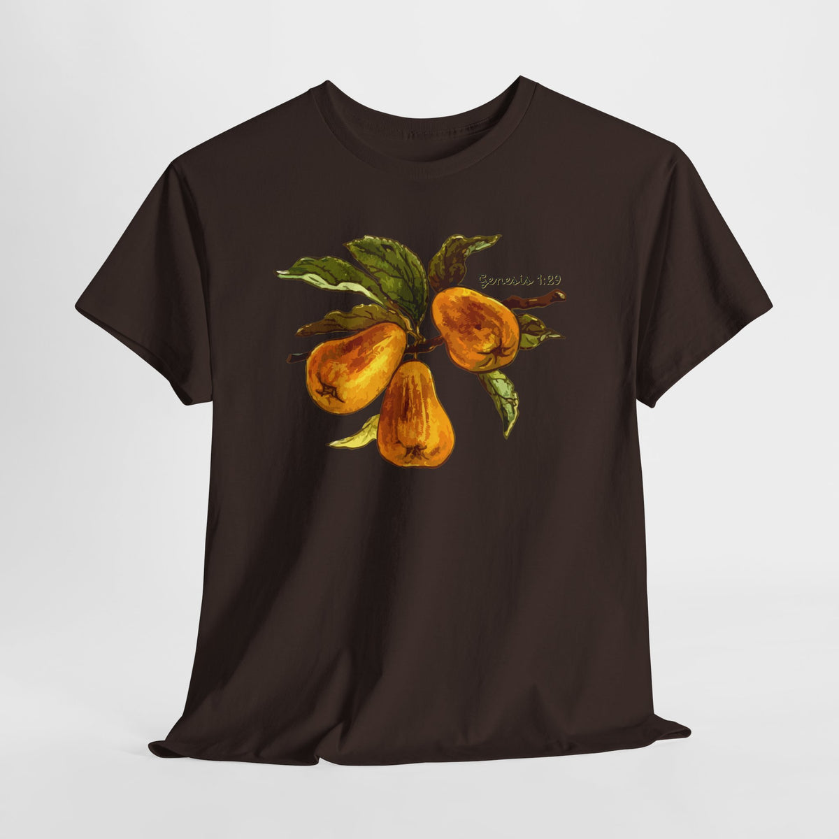 Pear Branch T‑Shirt — Watercolor Yellow Pears Tee Genesis 1:29