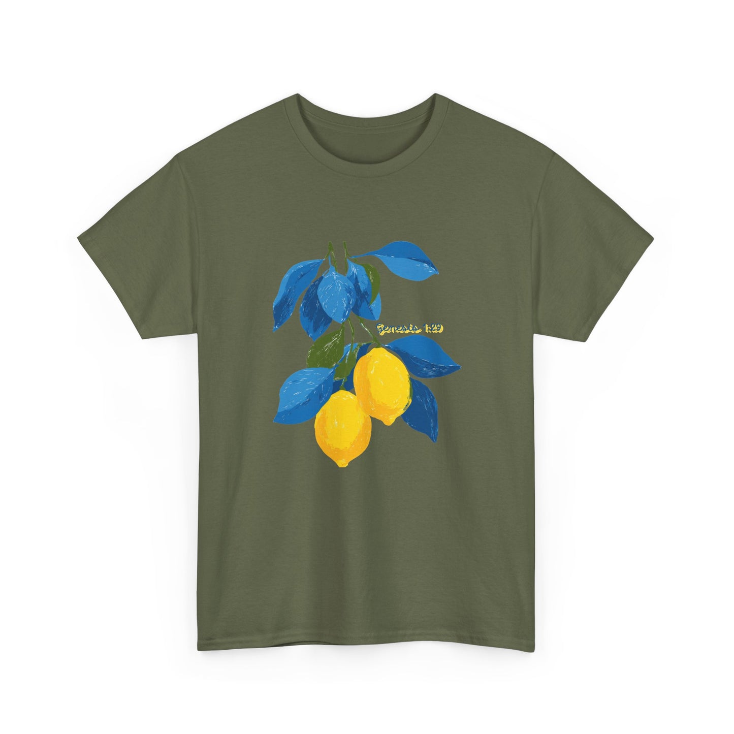 Lemon Branch Graphic Tee — Genesis 1:29 Inspirational Fruit Shirt