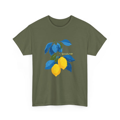 Lemon Branch Graphic Tee — Genesis 1:29 Inspirational Fruit Shirt