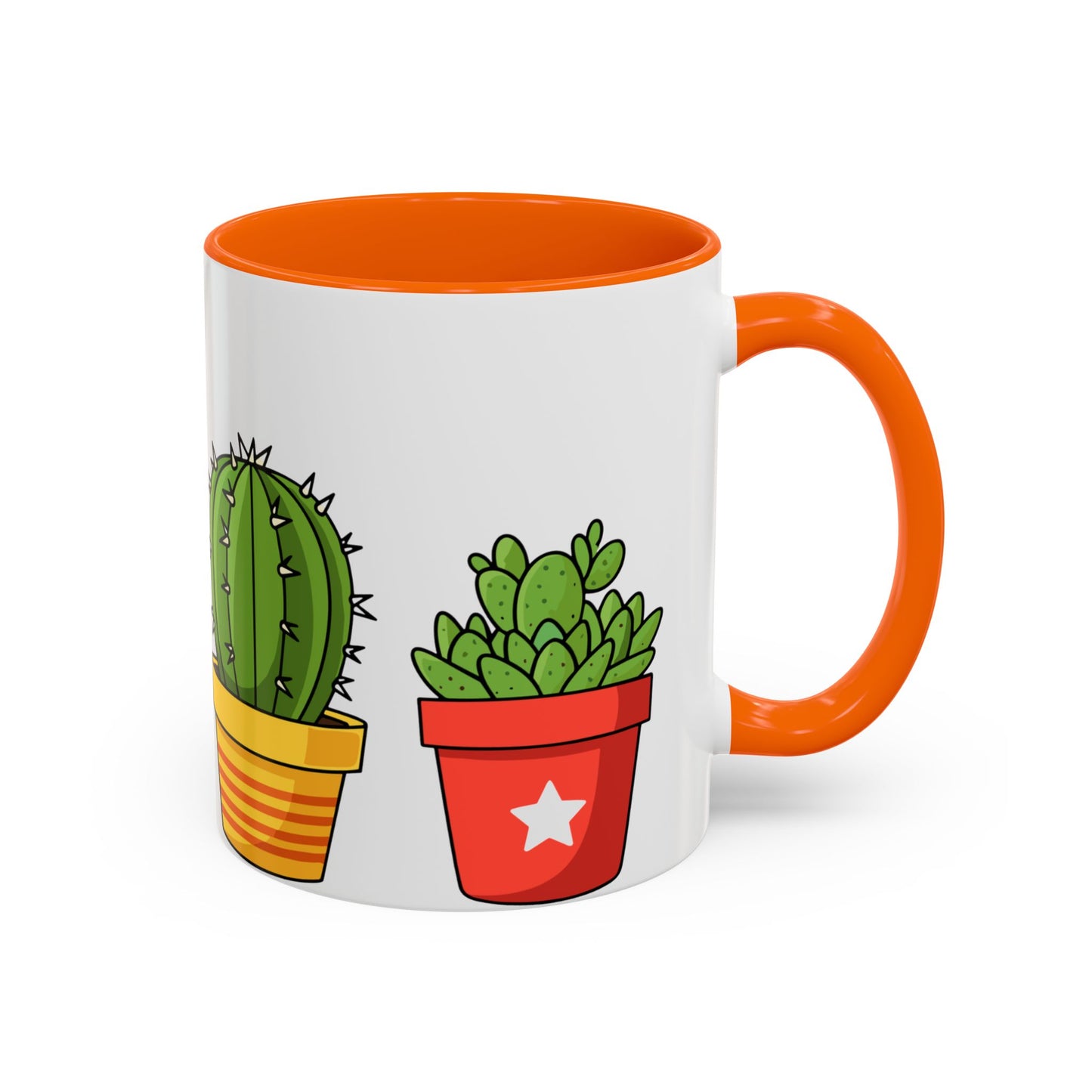 Cactus & Succulent Accent Coffee Mug — Cute Potted Plants 11/15oz
