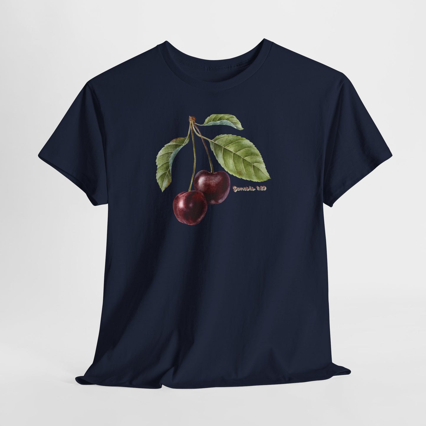 Cherry Botanical Tee — Vintage Fruit Illustration T-Shirt