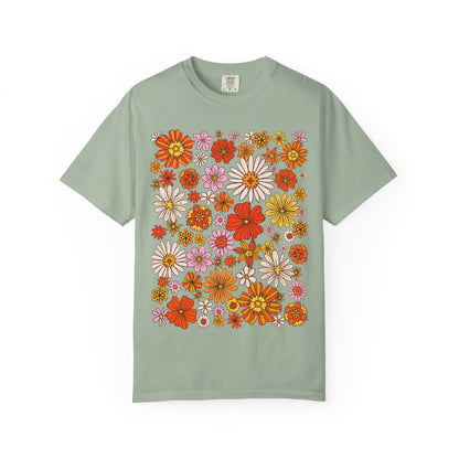 Floral Bouquet Tee — Retro Wildflower Print T-Shirt