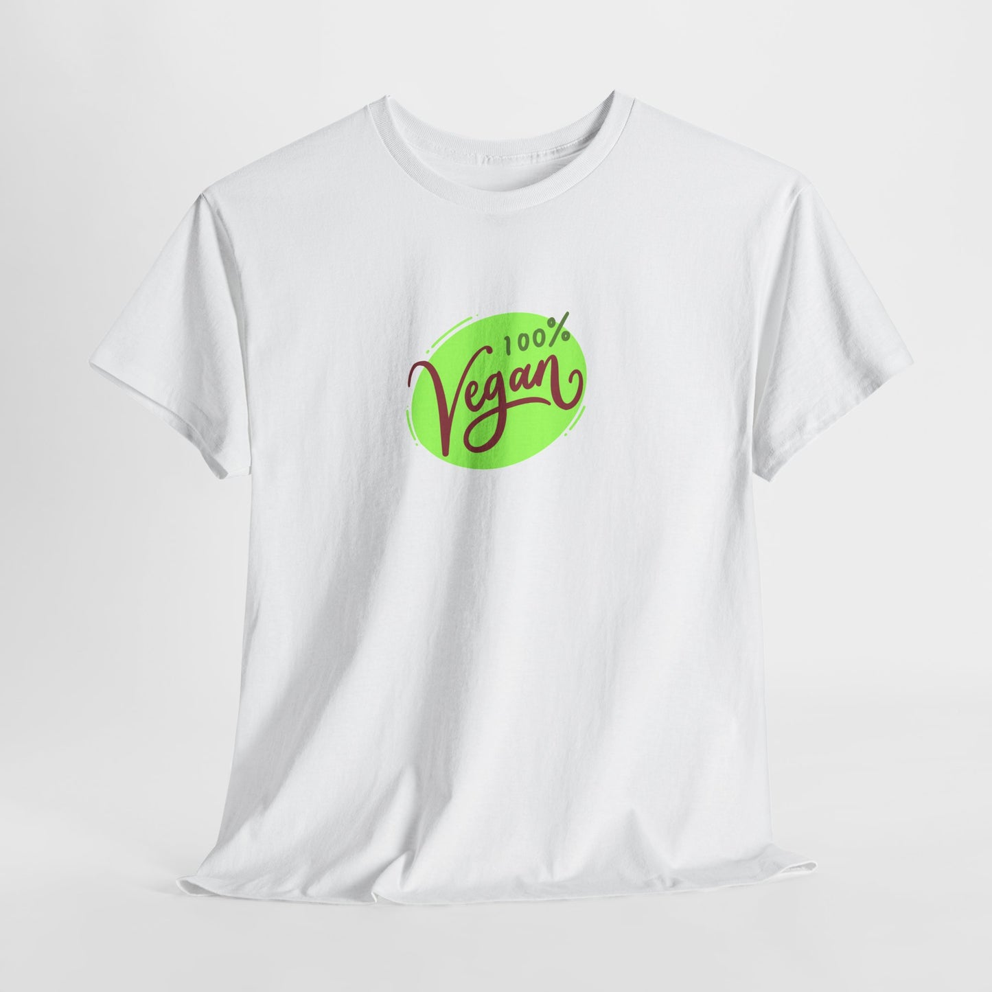Vegan Tee — 100% Vegan Green Badge T-Shirt