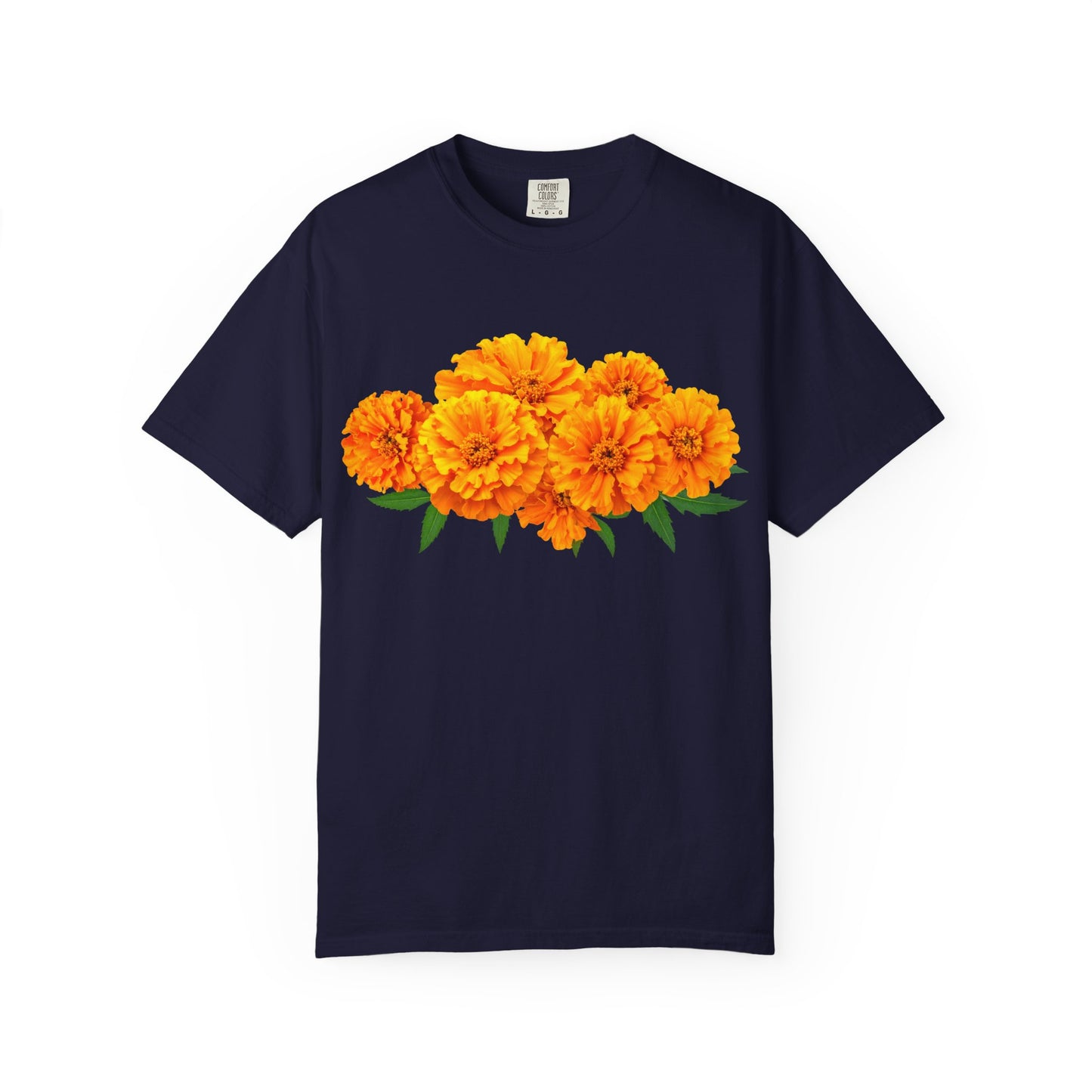 Marigold Blooms T-Shirt — Vibrant Floral Graphic Tee