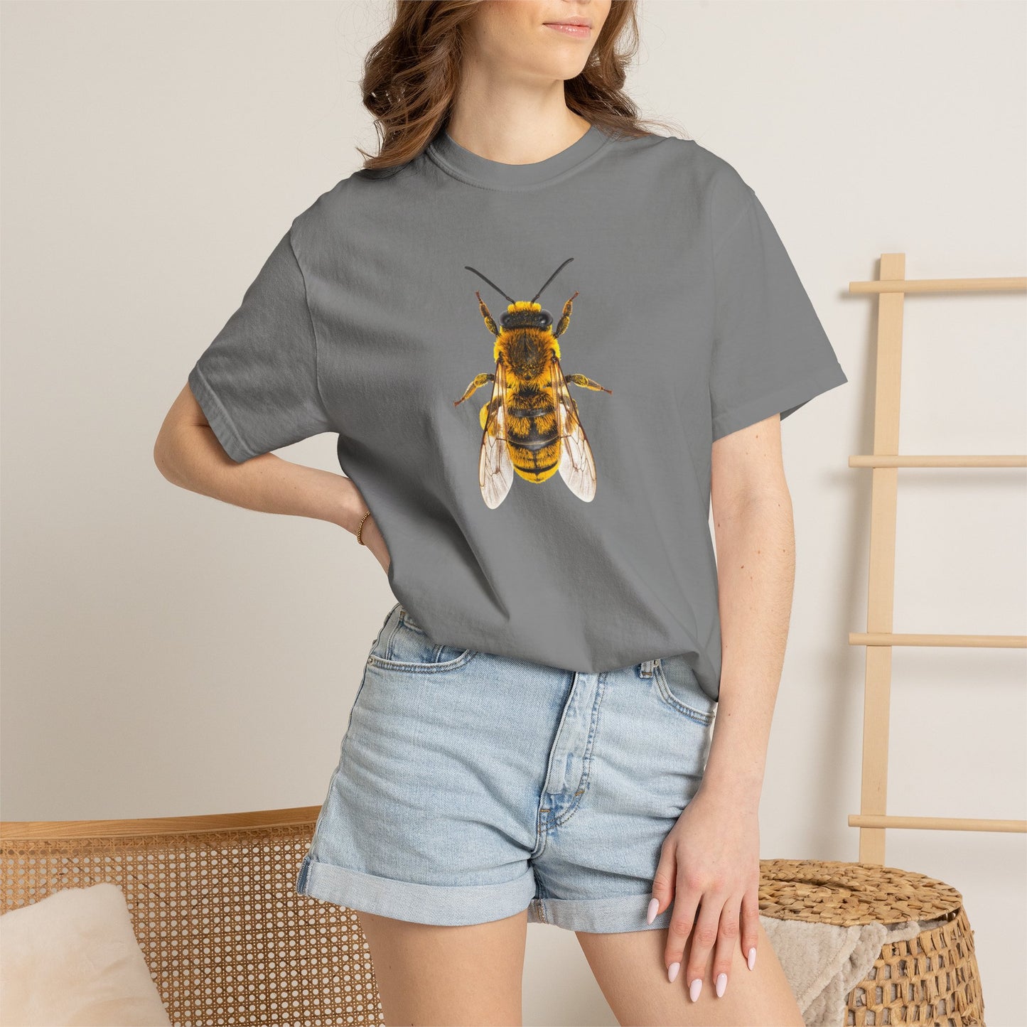 Bee Graphic T-Shirt — Vintage Honeybee Illustration Tee