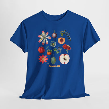 Botanical Fruit Garden T‑Shirt — Floral & Fruit Illustration Tee (Genesis 1:29)