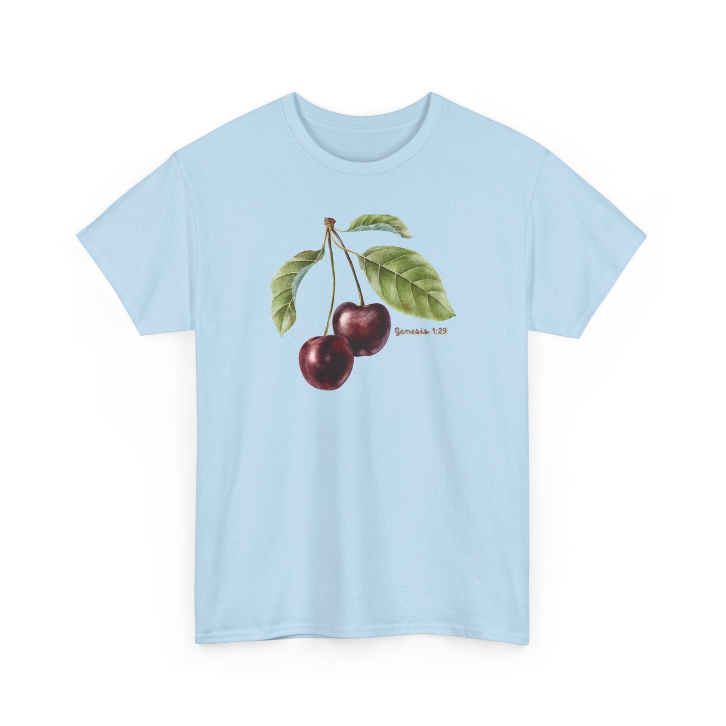 Cherry Botanical Tee — Vintage Fruit Illustration T-Shirt