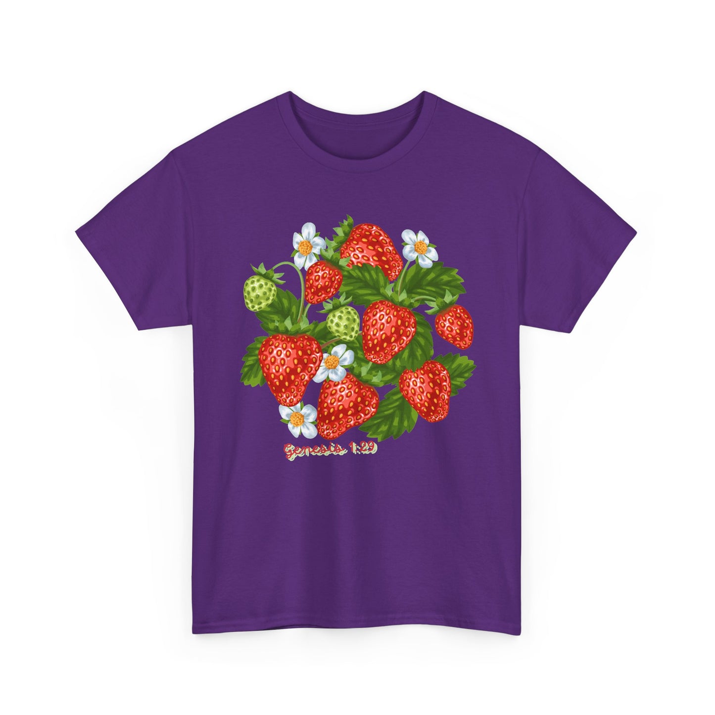 Strawberry Cluster Tee — Vintage Botanical Fruit Graphic (Genesis 1:29)