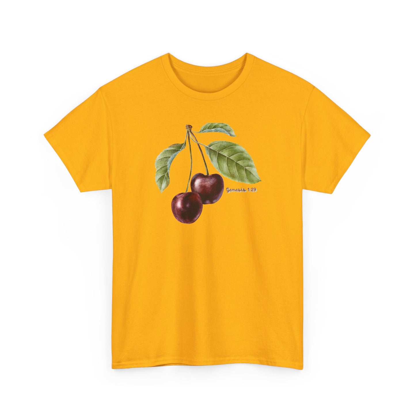 Cherry Botanical Tee — Vintage Fruit Illustration T-Shirt