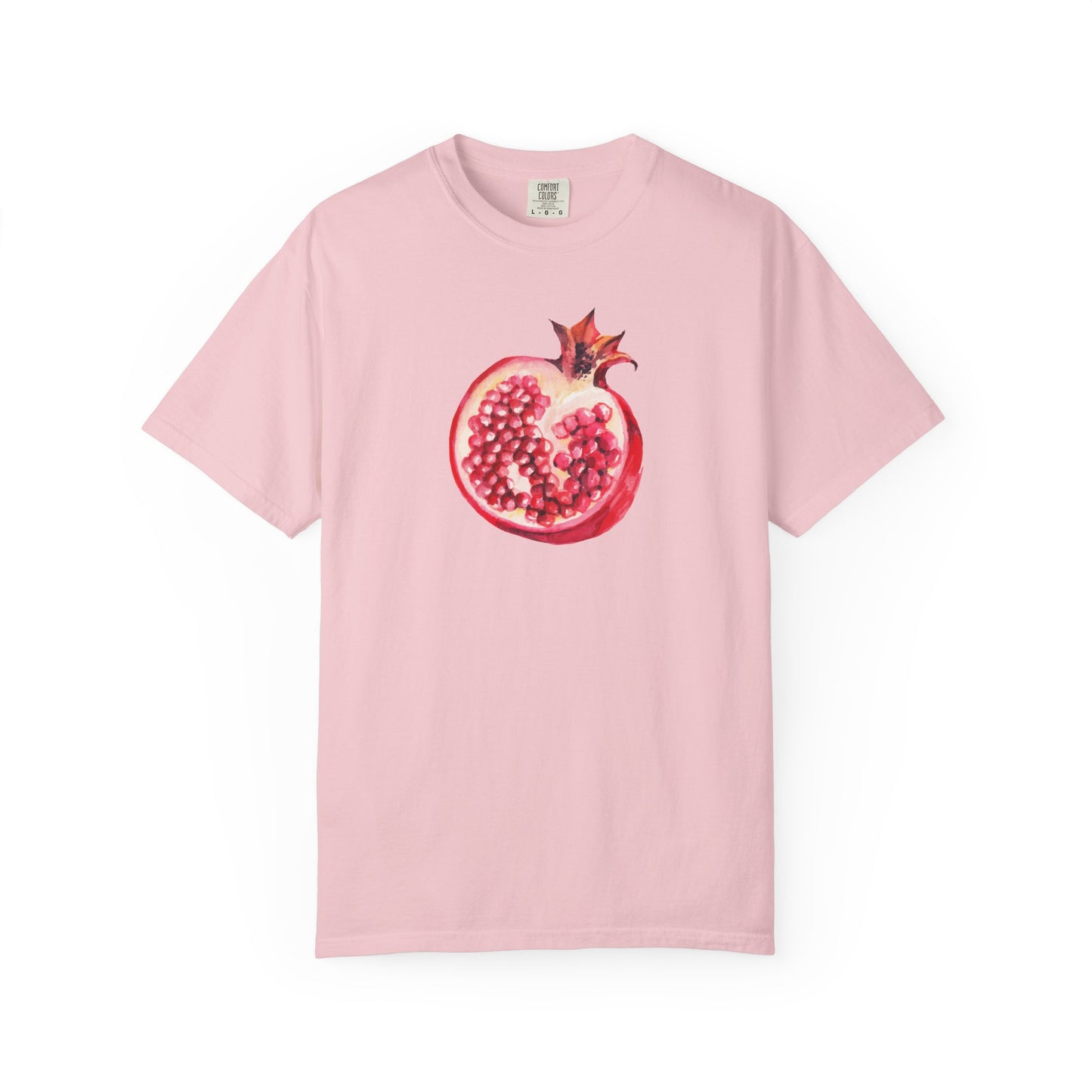 Pomegranate Watercolor T-Shirt — Fruit Illustration Tee for Foodies & Nature Lovers