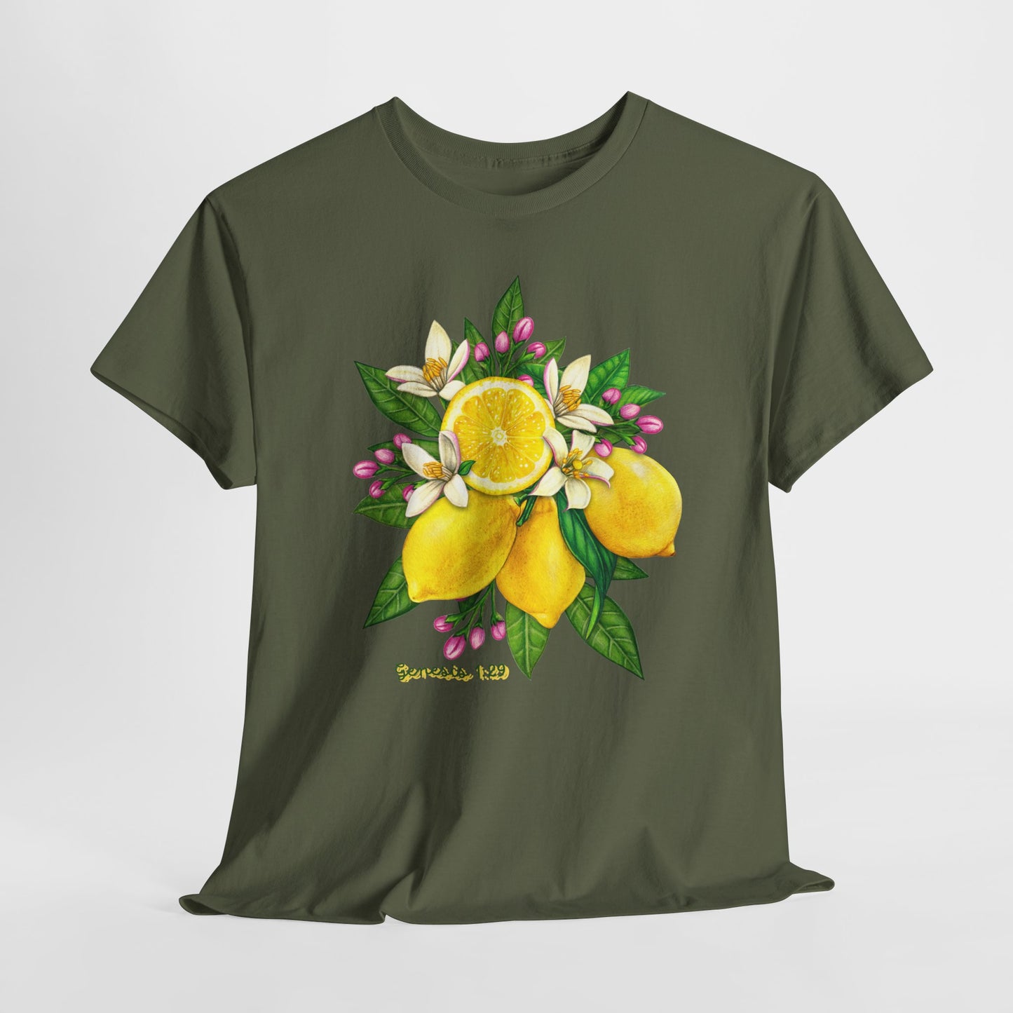 Lemon Blossom Tee — Botanical Citrus Graphic T‑Shirt (Genesis 1:29)