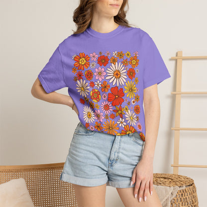 Floral Bouquet Tee — Retro Wildflower Print T-Shirt