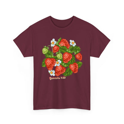 Strawberry Cluster Tee — Vintage Botanical Fruit Graphic (Genesis 1:29)