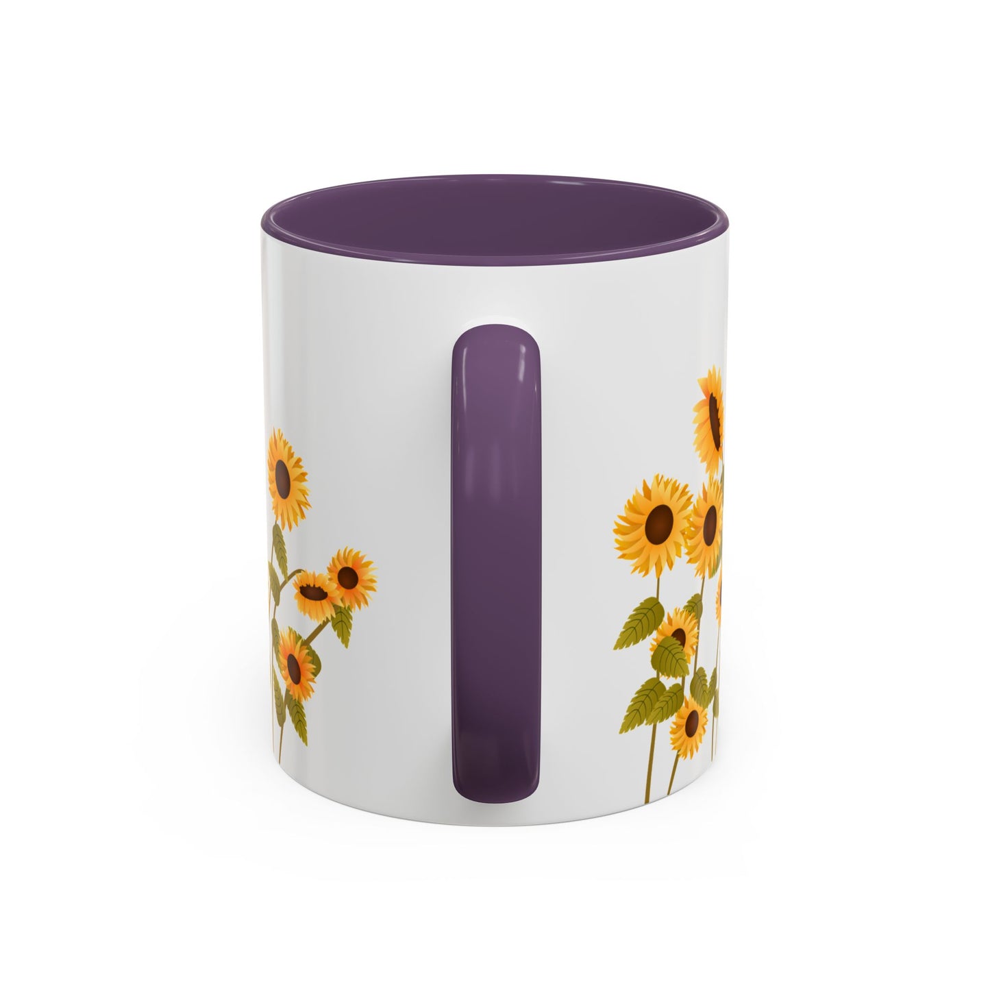 Sunflower Field Accent Tea Mug – Bright Floral 11/15oz Ceramic