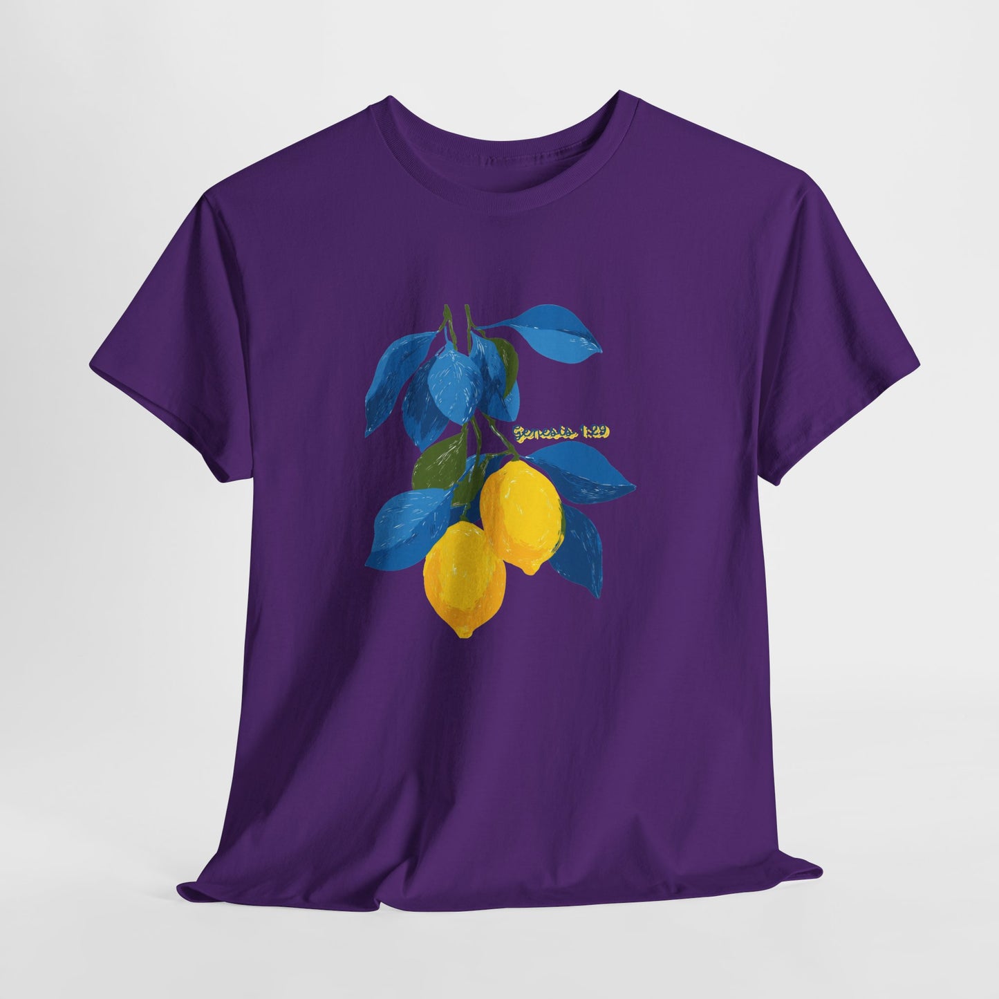 Lemon Branch Graphic Tee — Genesis 1:29 Inspirational Fruit Shirt