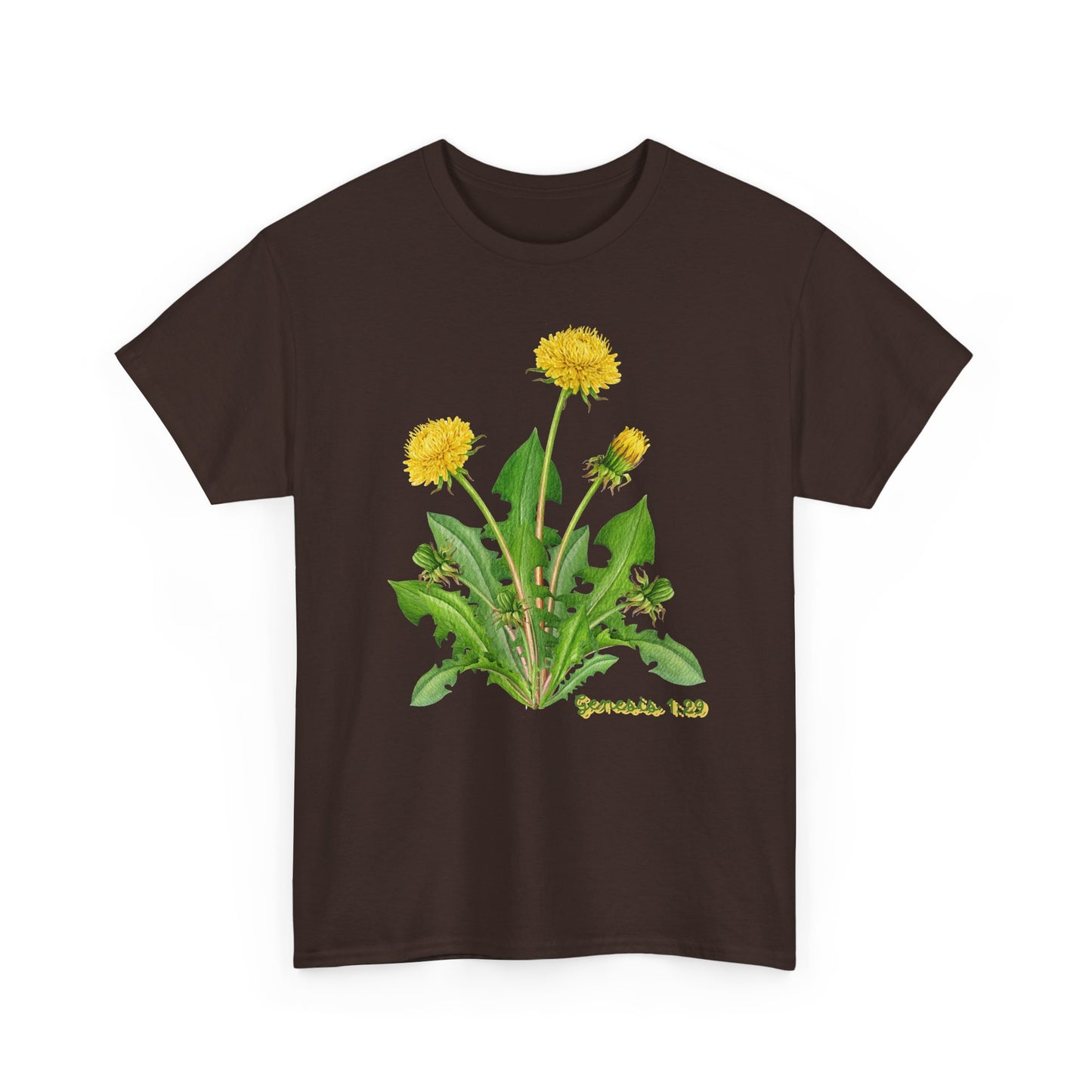 Dandelion Botanical Tee — Genesis 1:29 Floral Graphic T-Shirt
