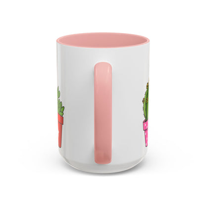 Cactus & Succulent Accent Coffee Mug — Cute Potted Plants 11/15oz