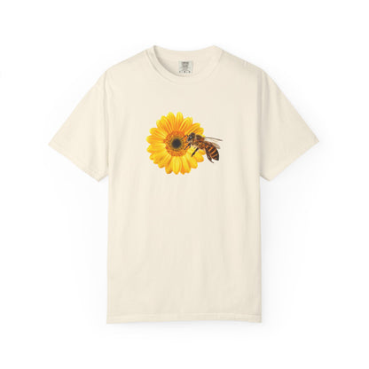 Sunflower & Bee T-Shirt — Floral Nature Graphic Tee