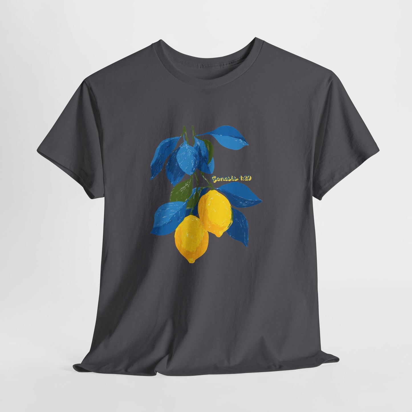 Lemon Branch Graphic Tee — Genesis 1:29 Inspirational Fruit Shirt