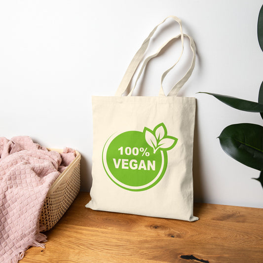 100% Vegan Cotton Canvas Tote Bag – Eco-Friendly Grocery & Market Bag