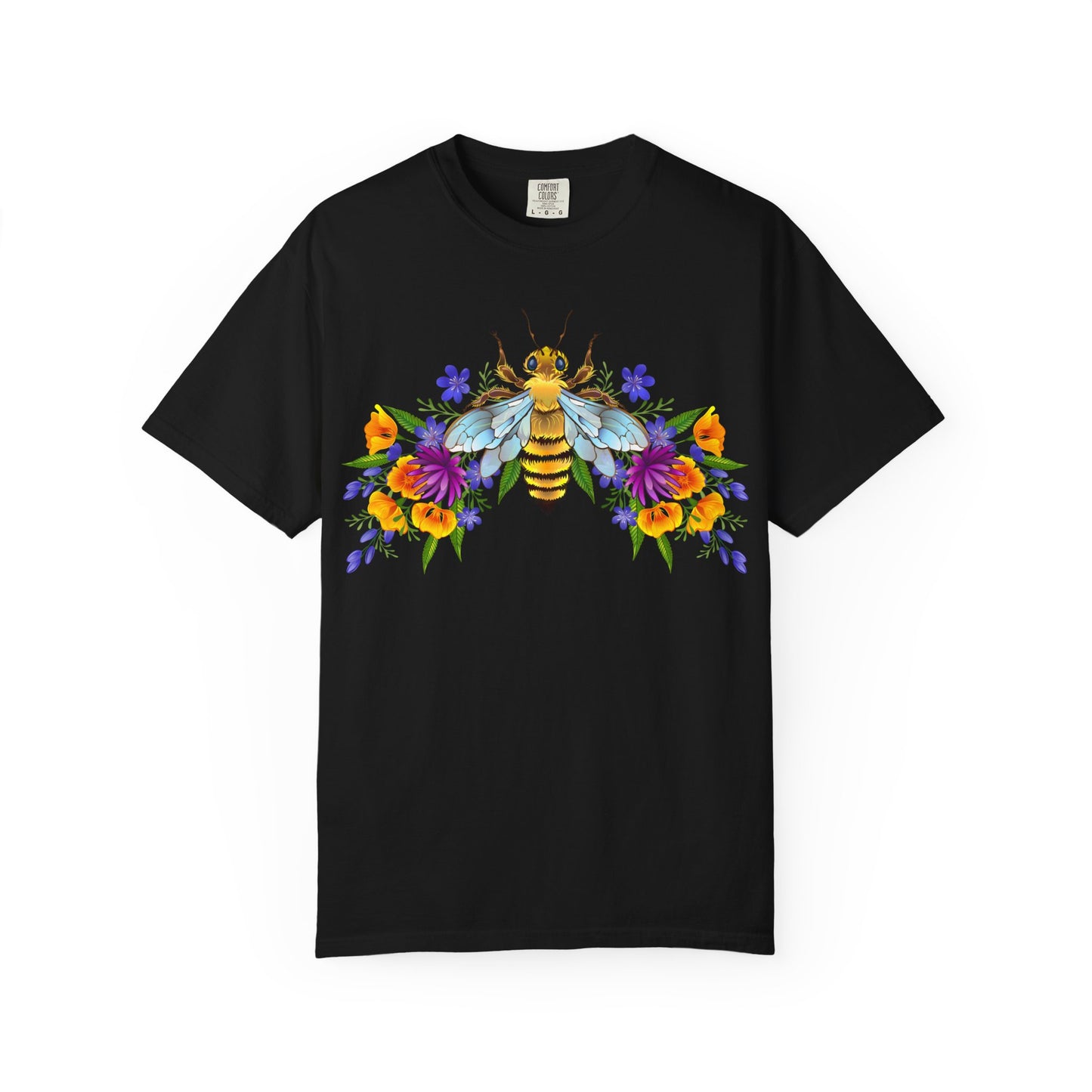 Bee & Wildflower T-Shirt — Floral Honeybee Graphic Tee