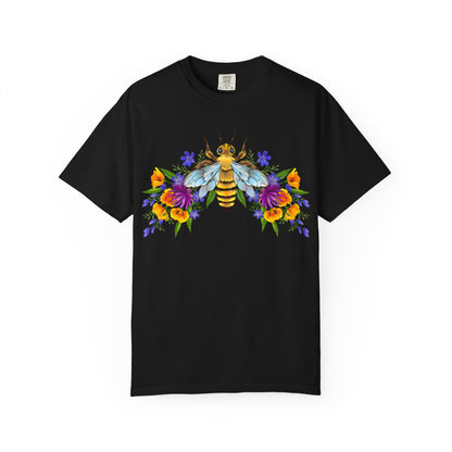 Bee & Wildflower T-Shirt — Floral Honeybee Graphic Tee