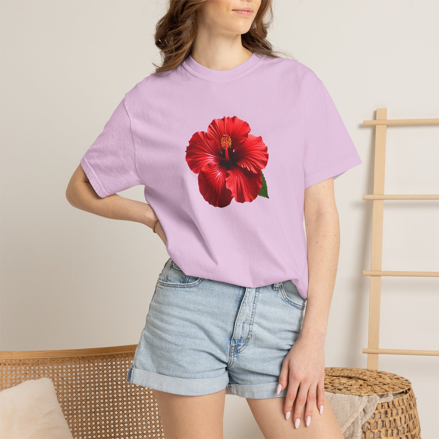 Hibiscus Bloom T-Shirt — Red Floral Graphic Tee