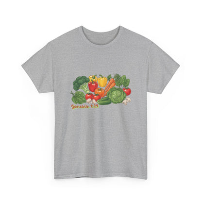 Vegetable Garden Tee — Fresh Veggies Illustration with "Genesis 1:29"