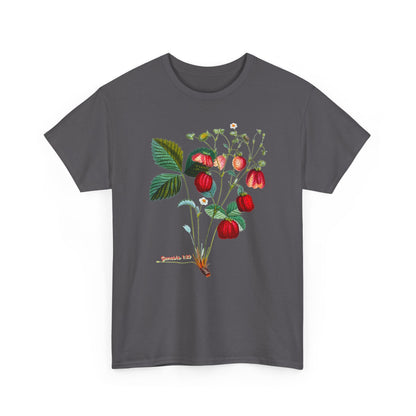 Strawberry Botanical Tee — Vintage Fruit Illustration T-Shirt Genesis 1:29