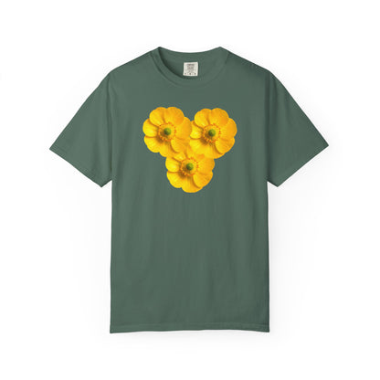 Yellow Floral Heart T-Shirt