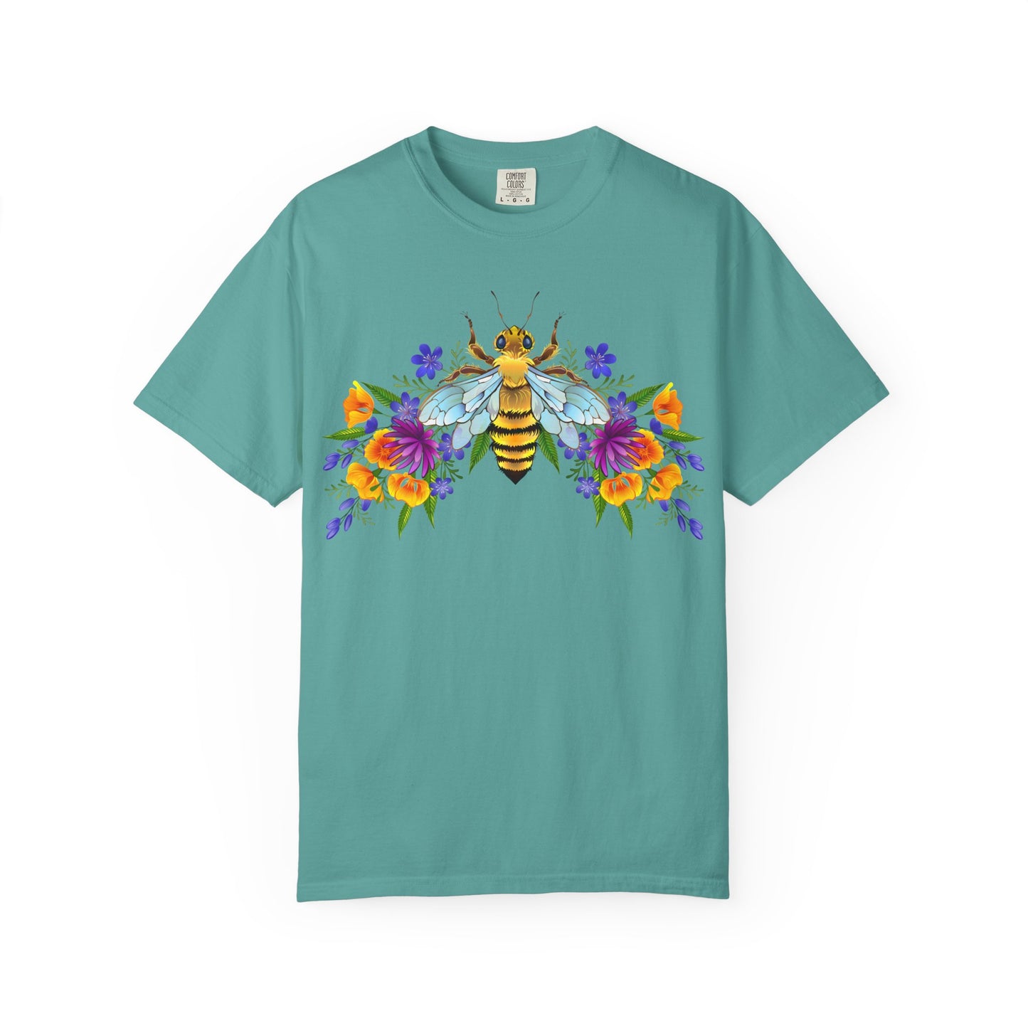 Bee & Wildflower T-Shirt — Floral Honeybee Graphic Tee