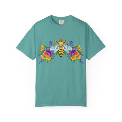 Bee & Wildflower T-Shirt — Floral Honeybee Graphic Tee