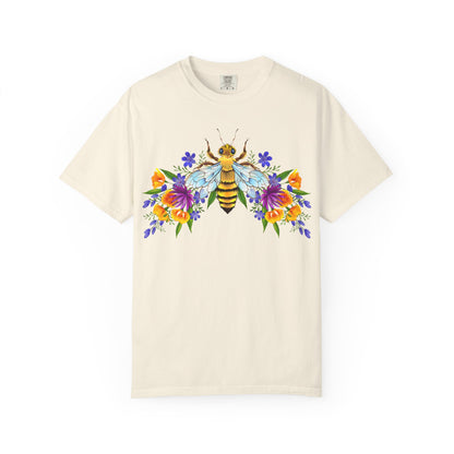Bee & Wildflower T-Shirt — Floral Honeybee Graphic Tee