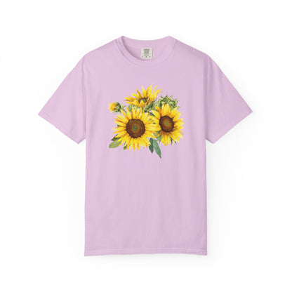 Sunflower Floral T-Shirt — Vintage Yellow Sunflower Graphic Tee