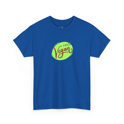 Vegan Tee — 100% Vegan Green Badge T-Shirt