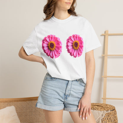 Pink Daisy Double Floral Tee